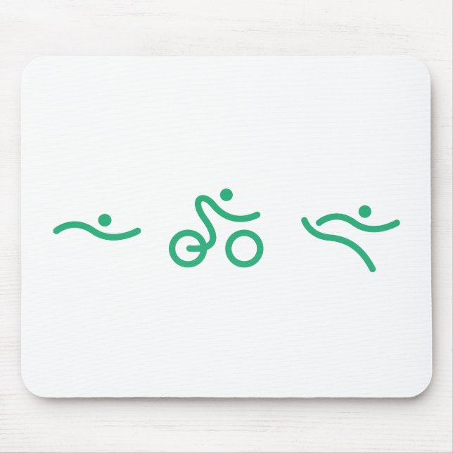 Triathlon Green logo Mouse Pad (Front)