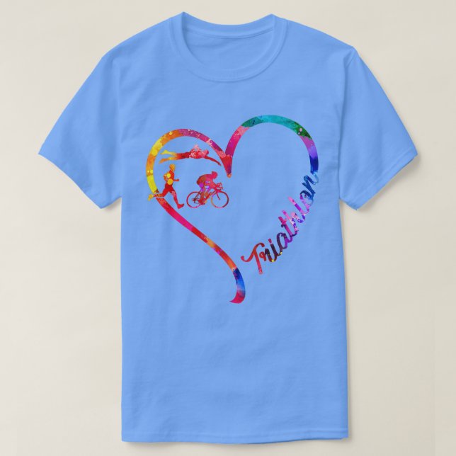 Triathlon heart T-Shirt (Design Front)