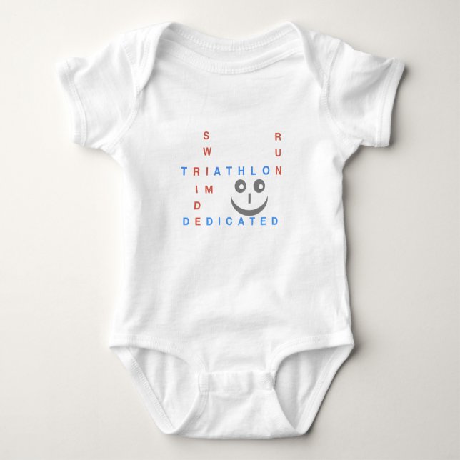 Triathlon I'm Dedicated Baby Bodysuit (Front)