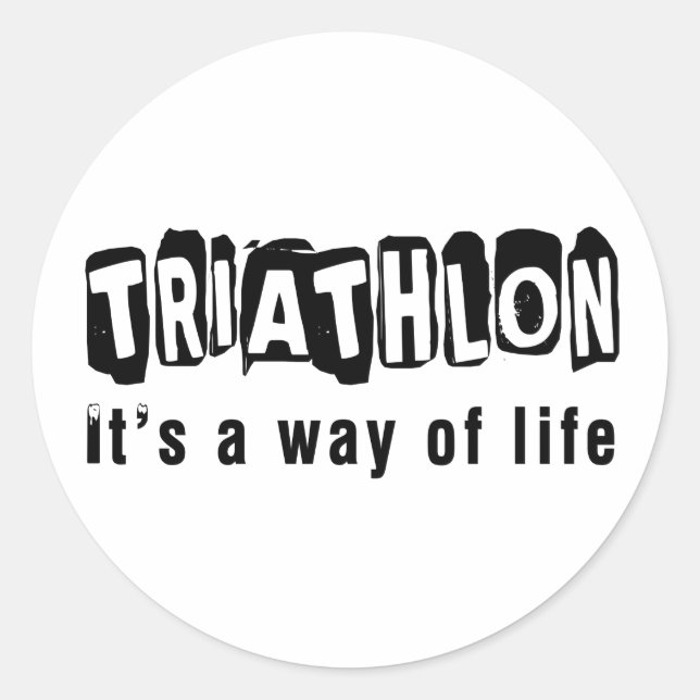 Triathlon It's a way of life Classic Round Sticker (Front)