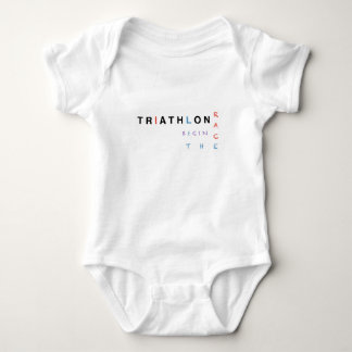 Triathlon let the race begin baby bodysuit