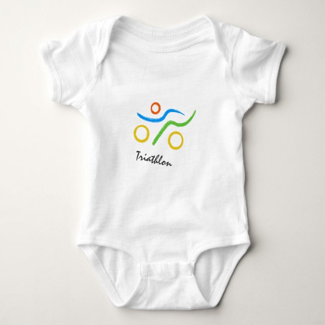 Triathlon logo baby bodysuit (Front)