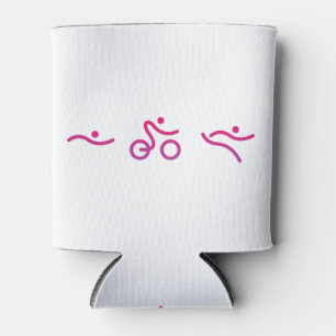 Triathlon logo can cooler