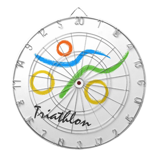 Triathlon logo dartboard (Front)