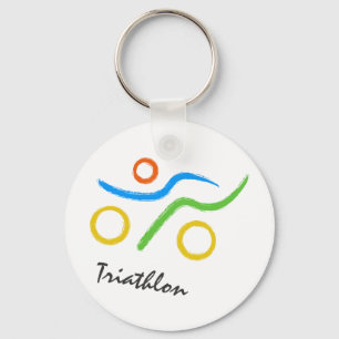 Triathlon logo key ring