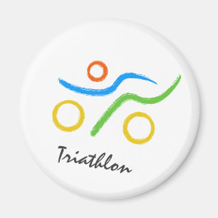 Triathlon logo magnet