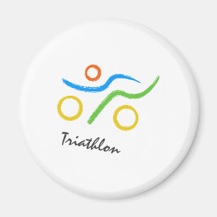 Triathlon logo magnet