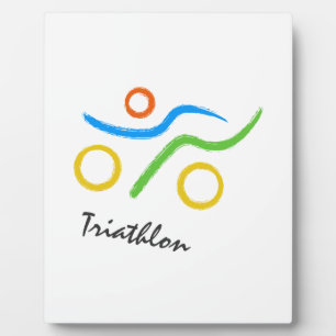 Triathlon logo plaque
