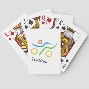 Triathlon logo playing cards