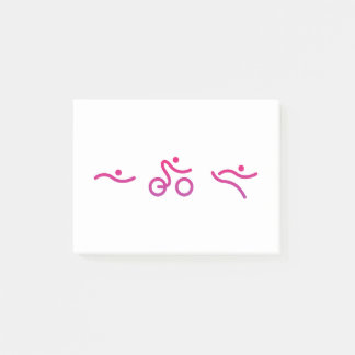 Triathlon logo post-it notes