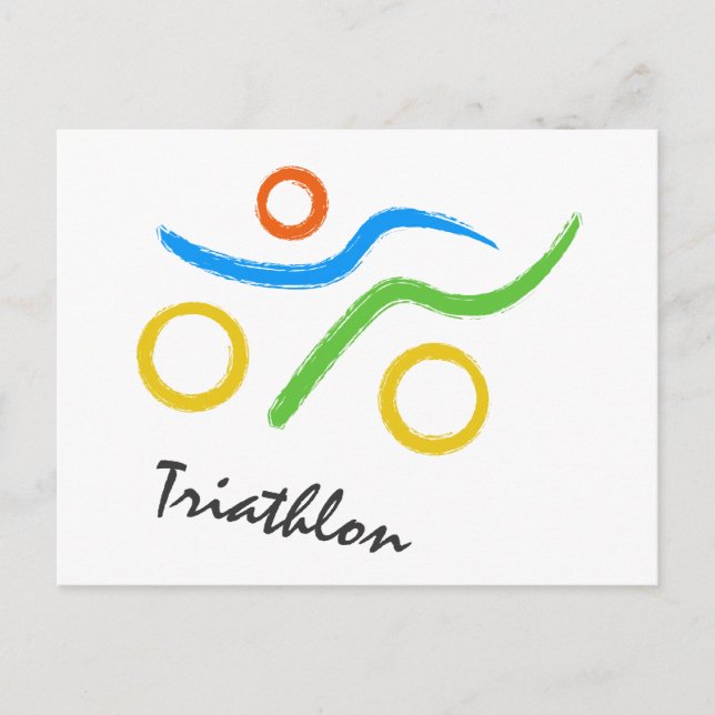 Triathlon logo postcard (Front)