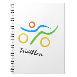 Triathlon logo spiral notebook