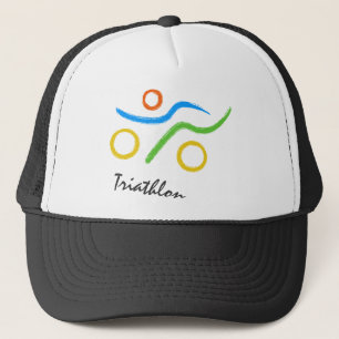 Triathlon logo trucker hat