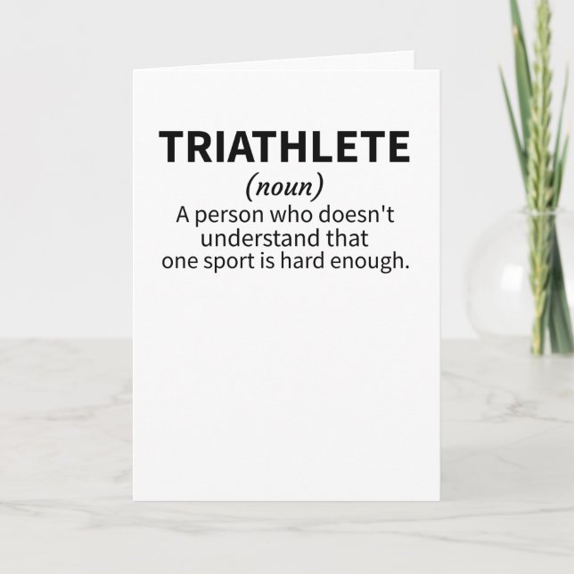 Triathlon Lover Gifts Triathlete Endurance Sports Card (Front)