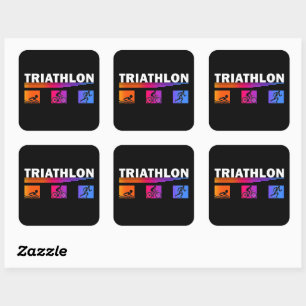 Triathlon: Mastering the Swim, Bike, Run Square Sticker
