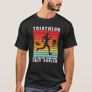 Triathlon Men Women Triathletes Swim Bike Run Prem T-Shirt