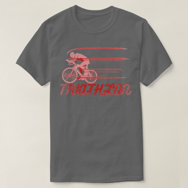 Triathlon running swimming cycling sports gift T-Shirt (Design Front)
