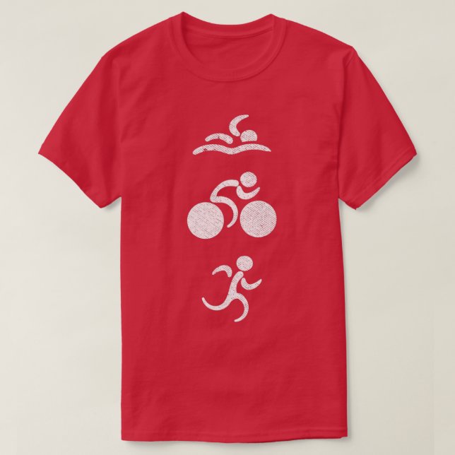 Triathlon Running Swimming Cycling T-Shirt (Design Front)