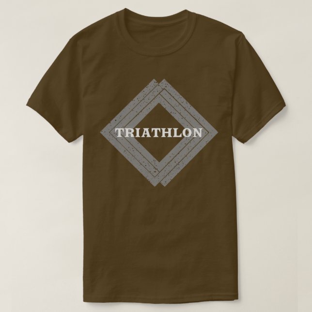 Triathlon Square T-Shirt (Design Front)