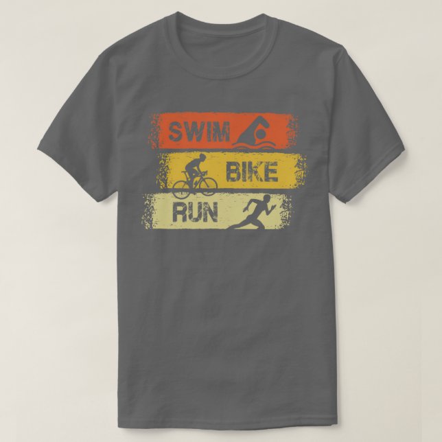 Triathlon Swim Bike Run 22 T-Shirt (Design Front)