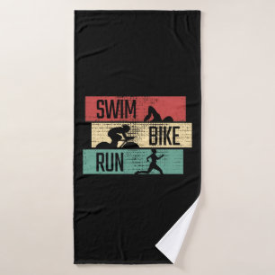 Triathlon - Swim Bike Run Bath Towel