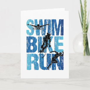 Triathlon - Swim Bike Run Card