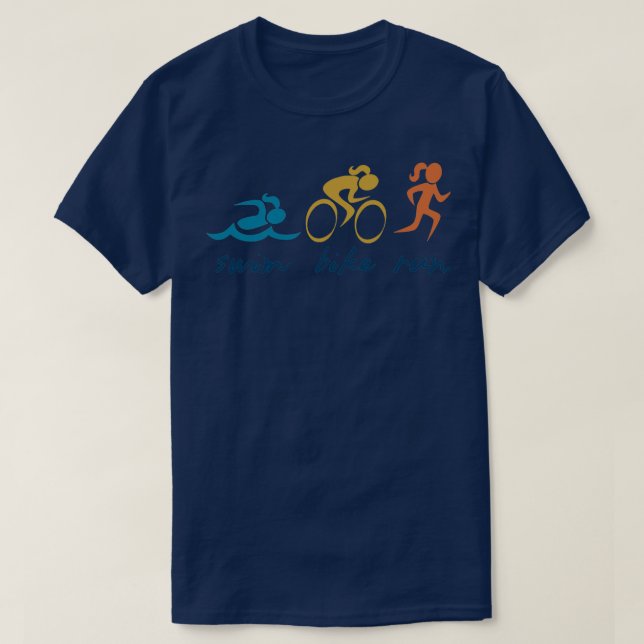 Triathlon swim bike run girl TTA Classic TShirt Cl (Design Front)