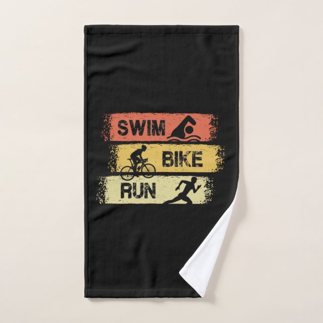 Triathlon - Swim Bike Run Hand Towel (Hand Towel)