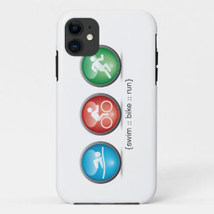 Triathlon Swim-Bike-Run iPhone 5 Case (white)