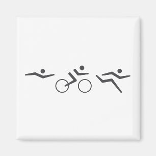 Triathlon swim bike run magnet