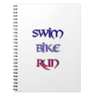 Triathlon Swim Bike Run Spiral Notebook