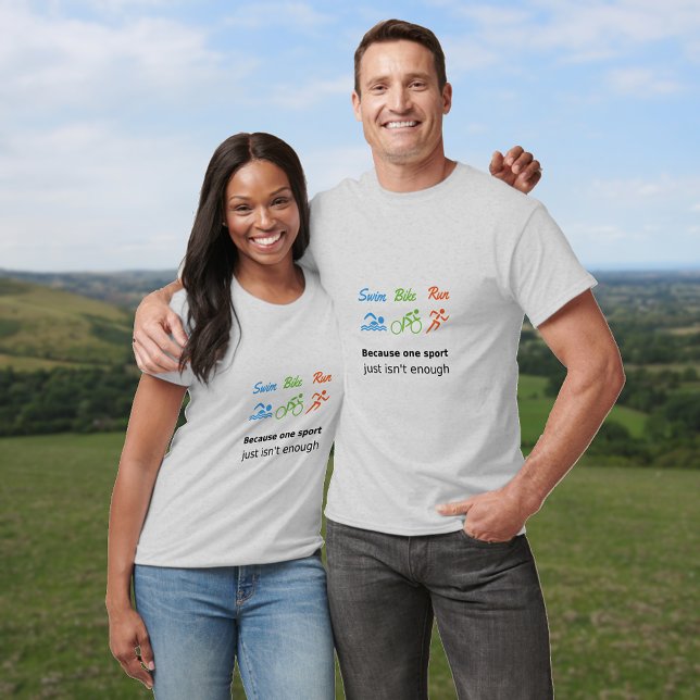 Triathlon swim bike run sports quote T-Shirt (Creator Uploaded)