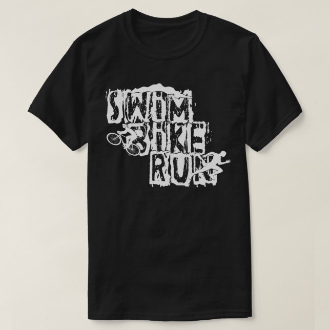 Triathlon Swim Bike Run Triathlete 16 T-Shirt (Design Front)