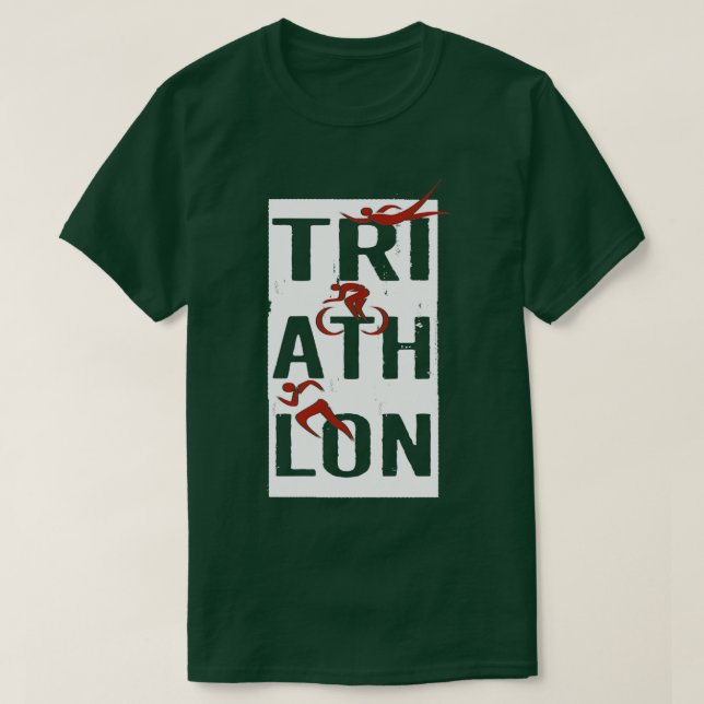 Triathlon Swim Bike Run Triathlete 62 T-Shirt (Design Front)