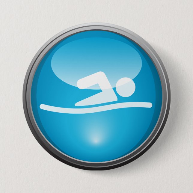 Triathlon SWIM Race Day Button (Front)