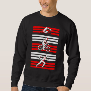 Triathlon Swimming Biking Running Sports Enthusias Sweatshirt