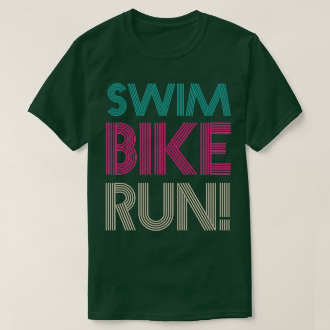 Triathlon swimming cycling running 2 T-Shirt (Design Front)