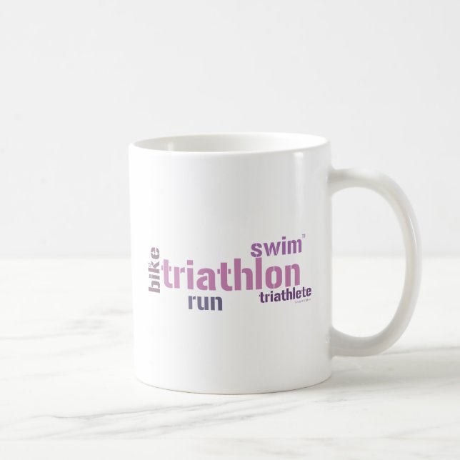 Triathlon Text Coffee Mug (Right)