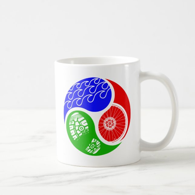 Triathlon TRI Yin Yang Coffee Mug (Right)