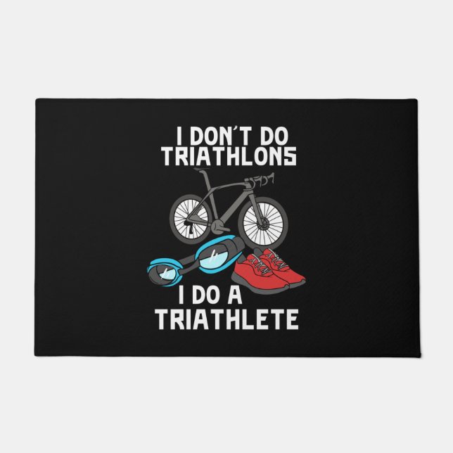 Triathlon Triathlete Doormat (Front)