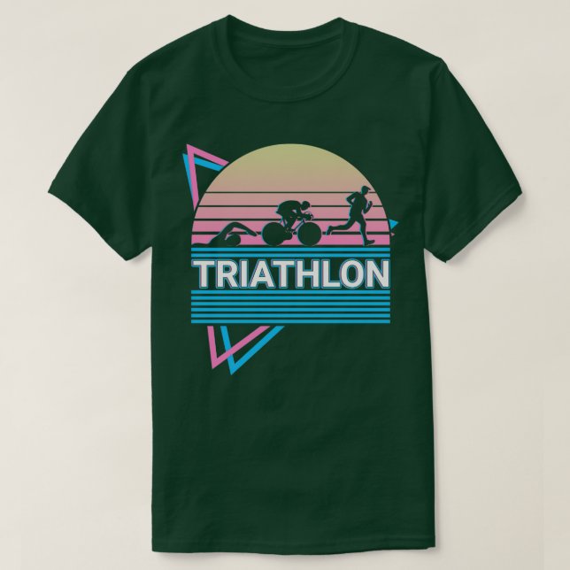 Triathlon Triathlete Retro Gift T-Shirt (Design Front)