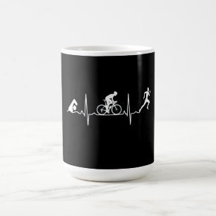 Triathlon - Triathlon Heartbeat Coffee Mug