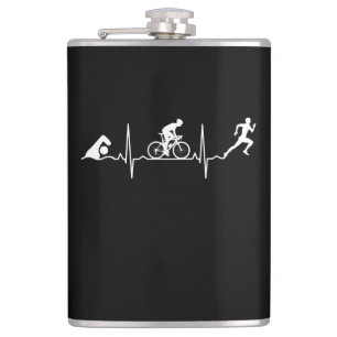 Triathlon - Triathlon Heartbeat Hip Flask