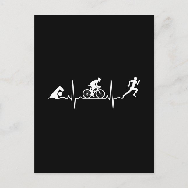 Triathlon - Triathlon Heartbeat Postcard (Front)