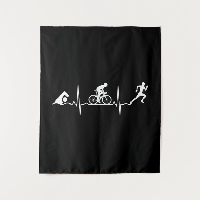 Triathlon - Triathlon Heartbeat Tapestry (Front)