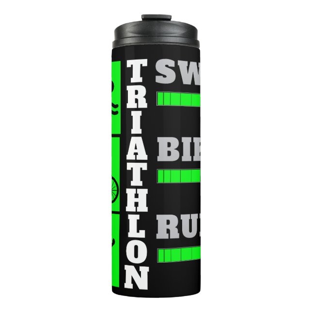 Triathlon Triumph: Swim, Bike, Run acesories sport Thermal Tumbler (Front)