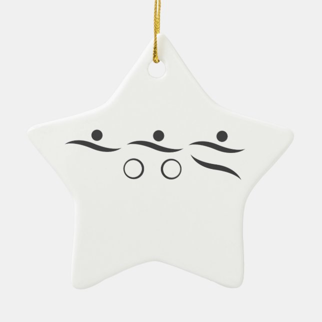 Triathlon unique gift ceramic ornament (Front)