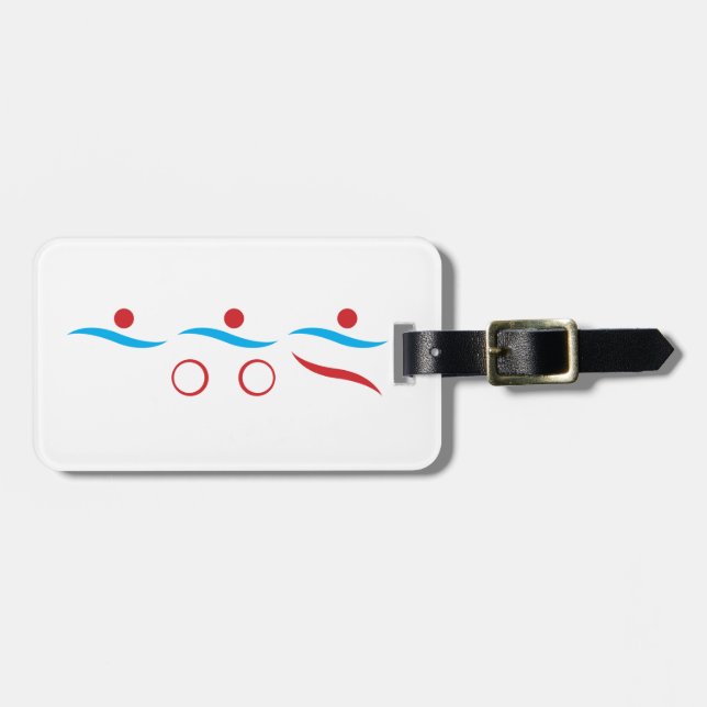 Triathlon unique gift luggage tag (Front Horizontal)
