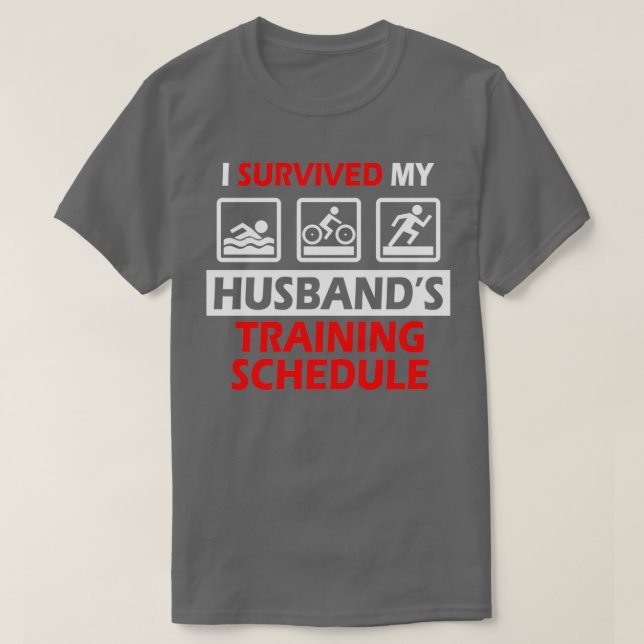 Triathlon Wife Gift Sport Athlete Women Hus T-Shirt (Design Front)