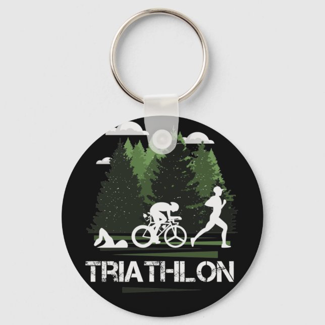 Triathlon, wonderful nature key ring (Front)
